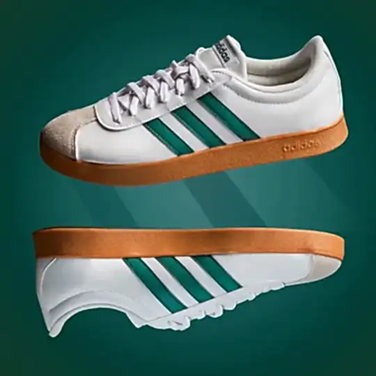 photo de chaussures adidas court base. photographe produit packshot casablanca maroc
